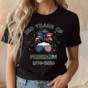 USA 250. Jubiläum Patriotischer Unordentlicher Dut T-Shirt