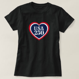 USA 250. Jubiläum patriotisches Rot Weiß Blau T-Shirt