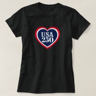 USA 250. Jubiläum patriotisches Rot Weiß Blau T-Shirt