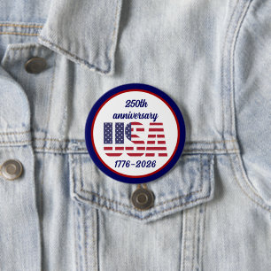 USA 250. Jubiläum Semiquincentennial 1776–2026 Button