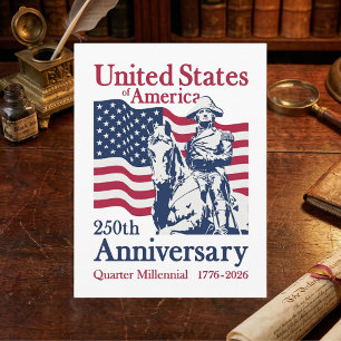 USA 250. Jubiläum Semiquincentennial 1776-2026 Postkarte