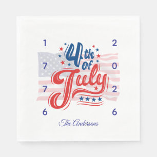 USA 250. Jubiläum Vierter Juli Serviette
