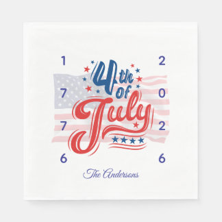 USA 250. Jubiläum Vierter Juli Serviette