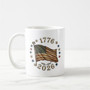 USA 250. Jubiläum Vintage 1776–2026 Freiheit Kaffeetasse