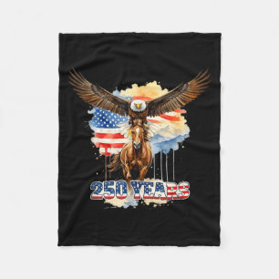 USA 250. Jubiläum Weißkopfseeadler Clydesdale Pfer Fleecedecke