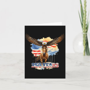 USA 250. Jubiläum Weißkopfseeadler Clydesdale Pfer Karte