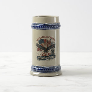 USA 250. Jubiläum Weißkopfseeadler Freiheitsstatue Bierglas