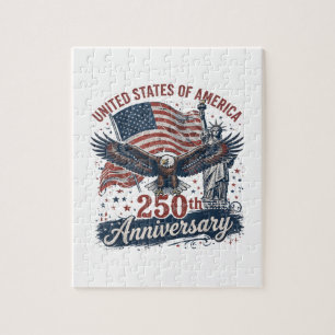 USA 250. Jubiläum Weißkopfseeadler Freiheitsstatue Puzzle
