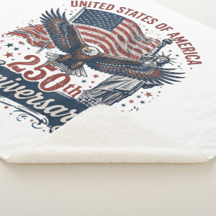 USA 250. Jubiläum Weißkopfseeadler Freiheitsstatue Sherpadecke