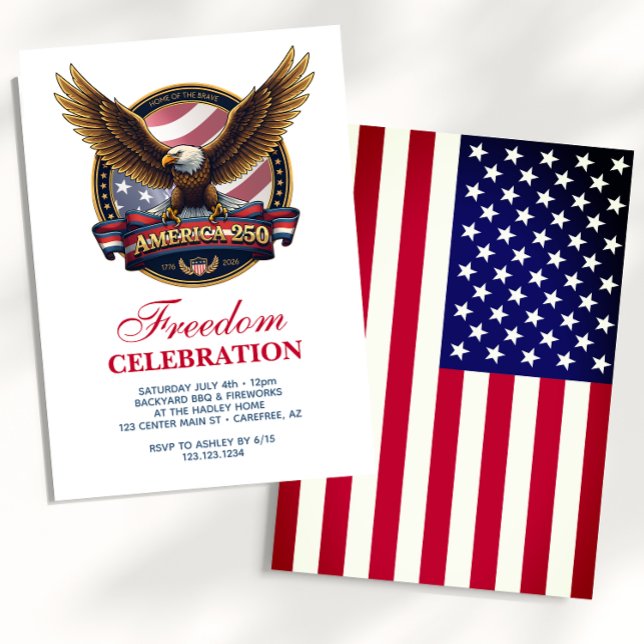 USA 250. Jubiläums-BBQ Einladung (Von Creator hochgeladen)