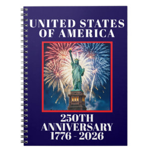 USA 250. Jubiläums-Patriotischer Planer  Notizblock