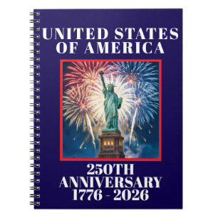 USA 250. Jubiläums-Patriotischer Planer Notizblock