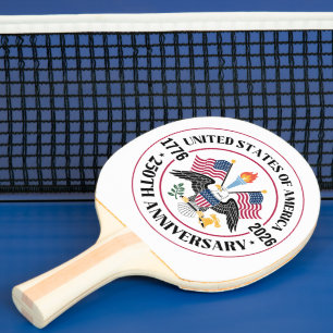 USA 250. Jubiläums-Patriotisches-Adler-Emblem Tischtennis Schläger