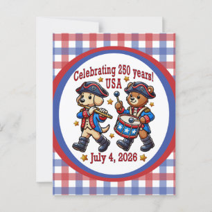 USA 250. Jubiläums-Souvenir - Patriotisch Postkarte