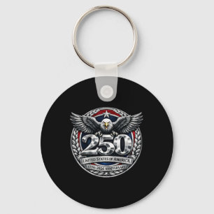 Usa 250. Jubiläumstasche, Retro-Adler 1776-202 Schlüsselanhänger