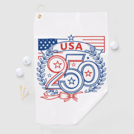USA 250 Patriotic Anniversary Emblem Design Golfhandtuch