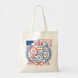 USA 250 Patriotic Anniversary Emblem Design Tragetasche