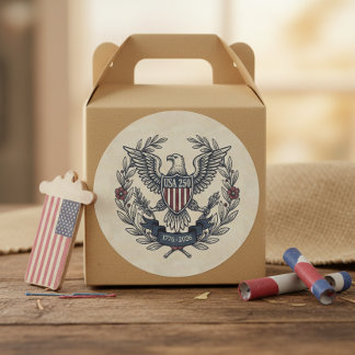 USA 250 Patriotic Eagle Heritage Motif Crm ID1299 Runder Aufkleber