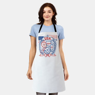 USA 250 Patriotic Jubiläumsemblem-Design Schürze