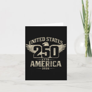 USA 250 Patriotischer Adler 4. Juli 250. Jahrestag Karte