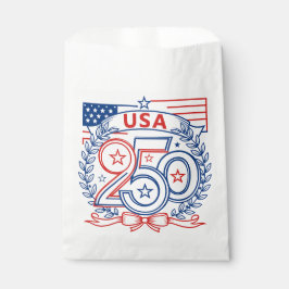 USA 250 Patriotisches Jubiläumsemblem-Design Geschenktütchen