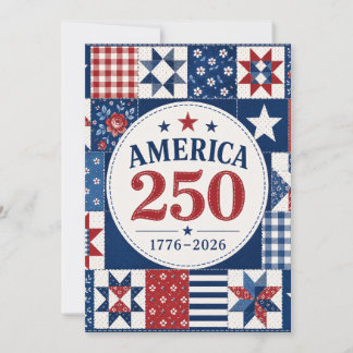 USA 250 Quilted Serviette Einladung