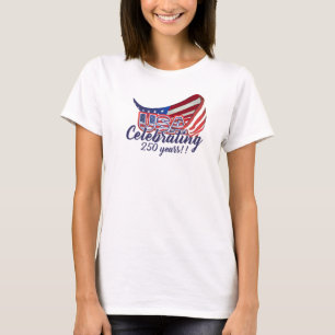 USA 250 Sterne und Streifen T-Shirt feiern