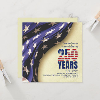 USA 250 Years American Independence Birthday Einladung