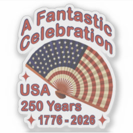 USA 250 Years Patriotic Fan Design – 1776-2026 Aufkleber