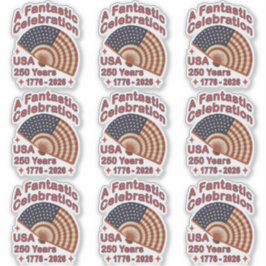 USA 250 Years Patriotic Fan Design – 1776-2026 Aufkleber