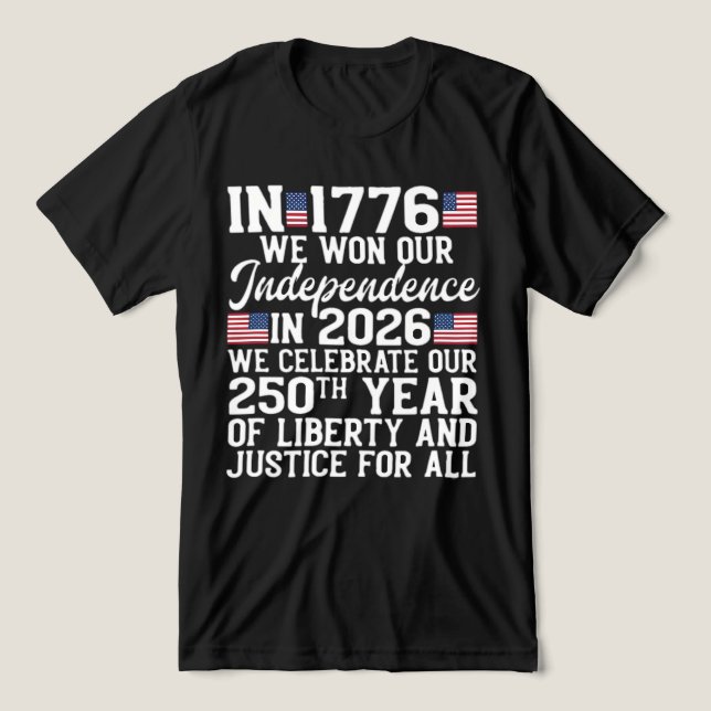 USA 250th Anniversary 1776-2026 Independence Day  Tri-Blend Shirt (Design Vorderseite)