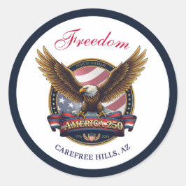 USA 250th Anniversary Event Runder Aufkleber