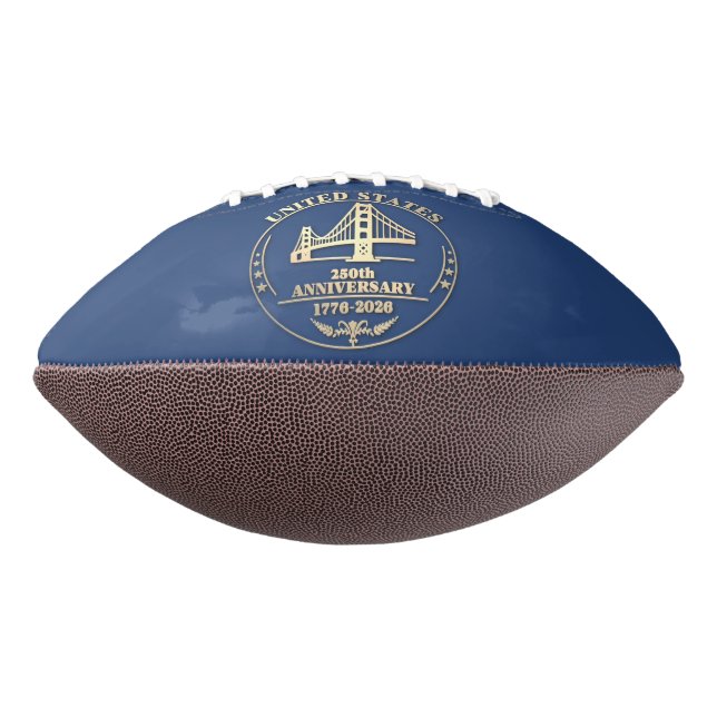 USA 250th Anniversary Golden Gate Gold design  Football (Gedreht 270)