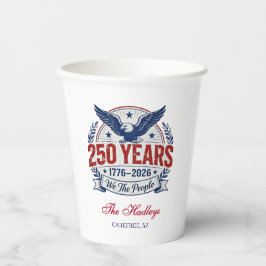 USA 250th Anniversary Name Pappbecher
