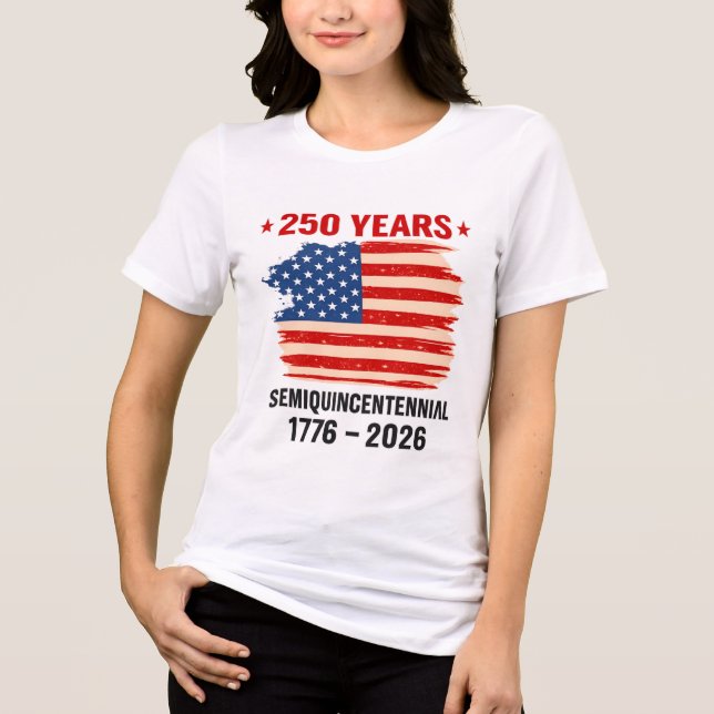 USA 250th Anniversary Patriotic T-Shirt America’s  Tri-Blend Shirt (Vorderseite)