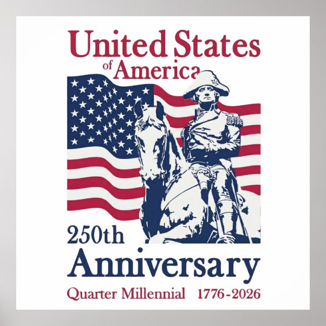 USA 250th Anniversary Semiquincentennial 1776-2026 Poster (Vorne)