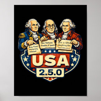 Usa 2.5.0 Patch Notes Gründerväter Lustig  Poster