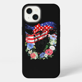 USA 4. Juli American Flag Patriotic Cow Lover Hei iPhone 13 Hülle