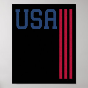USA 4. Juli Amerikanische Flagge  Poster