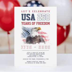 USA 4. Juli Amerikas 250. Jubiläumsparty Einladung