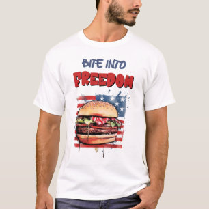 USA 4. Juli Burgers Grill, Chill & Celebrate T-Shirt