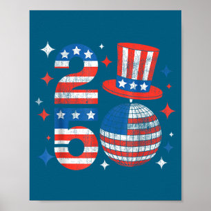 Usa 4. Juli Feier 2026 Illustration Poster