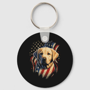 USA 4. Juli Gelbes Patriotisches amerikanisches La Schlüsselanhänger