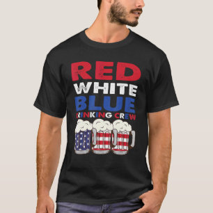 USA 4. Juli Party Rot weiß und Blau trinken T-Shirt