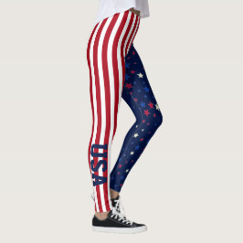 USA 4. Juli Patriotic Stars Streifen American Flag Leggings