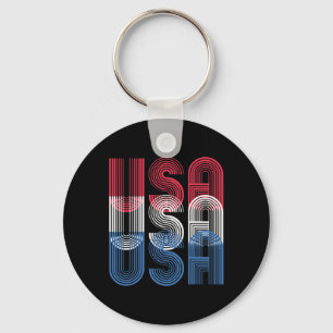 USA 4. Juli Retro Unabhängigkeitstag Schlüsselanhänger