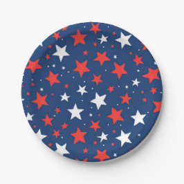 USA 4th of July Pappteller