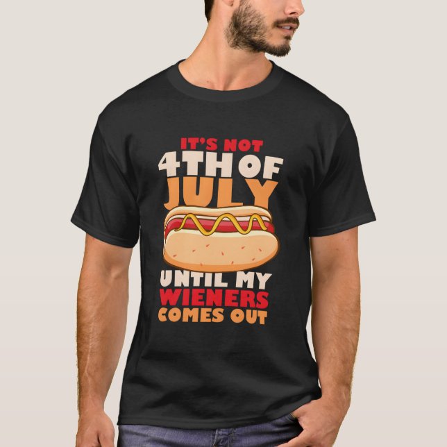 Usa 4Th Of July Patriotic Wiener T-Shirt (Vorderseite)