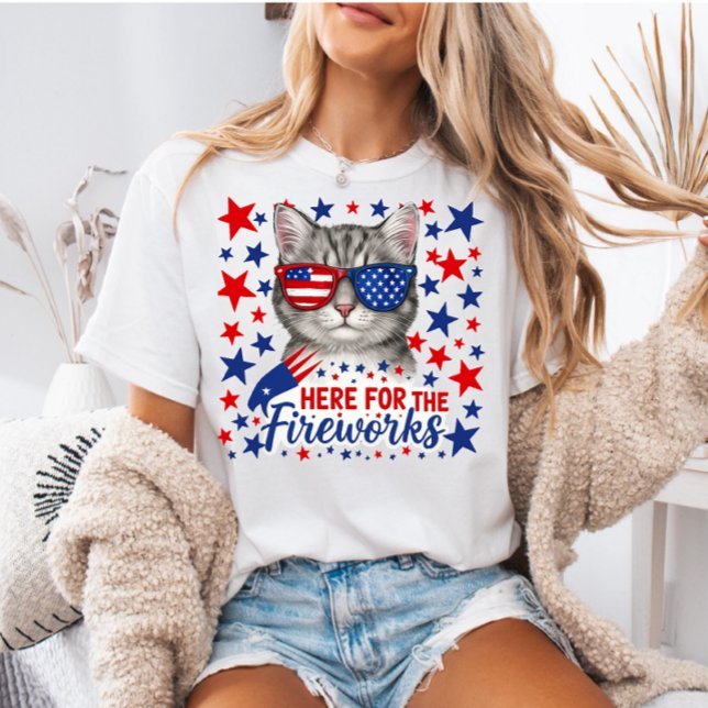 USA 4th of July Shirt, Patriotic Gift for Her  T-Shirt (Von Creator hochgeladen)
