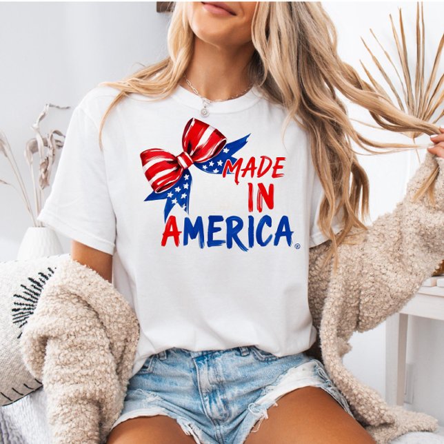 USA 4th of July Shirt, Patriotic Gift for Her  T-Shirt (Von Creator hochgeladen)
